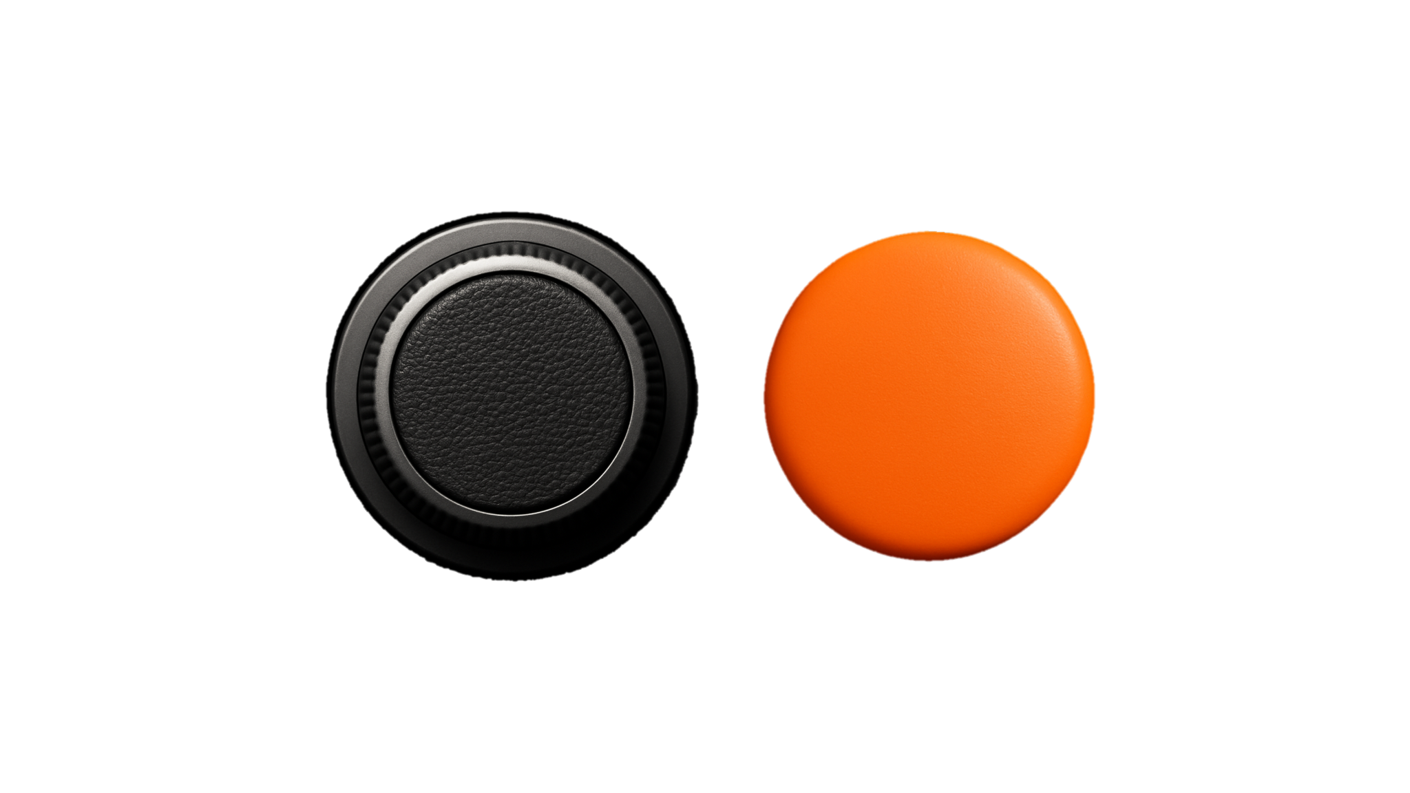 Close-up of rotary rocker and help button